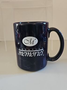 Creative Memories Dark Blue Ceramic Mug with White Logo